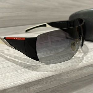 100% AUTHENTIC PRADA SHIELD MENS SUNGLASSES